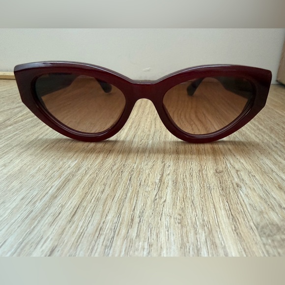 CHIMI Red Cat Eye Sunglasses Cat 2 UV Protection Designed in Stockholm